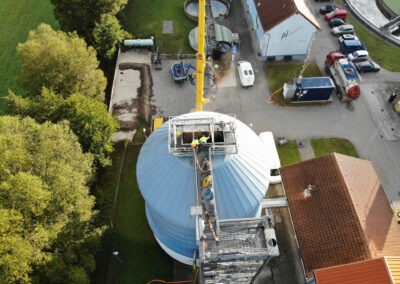 Reperatur und Wartung des Faulturms