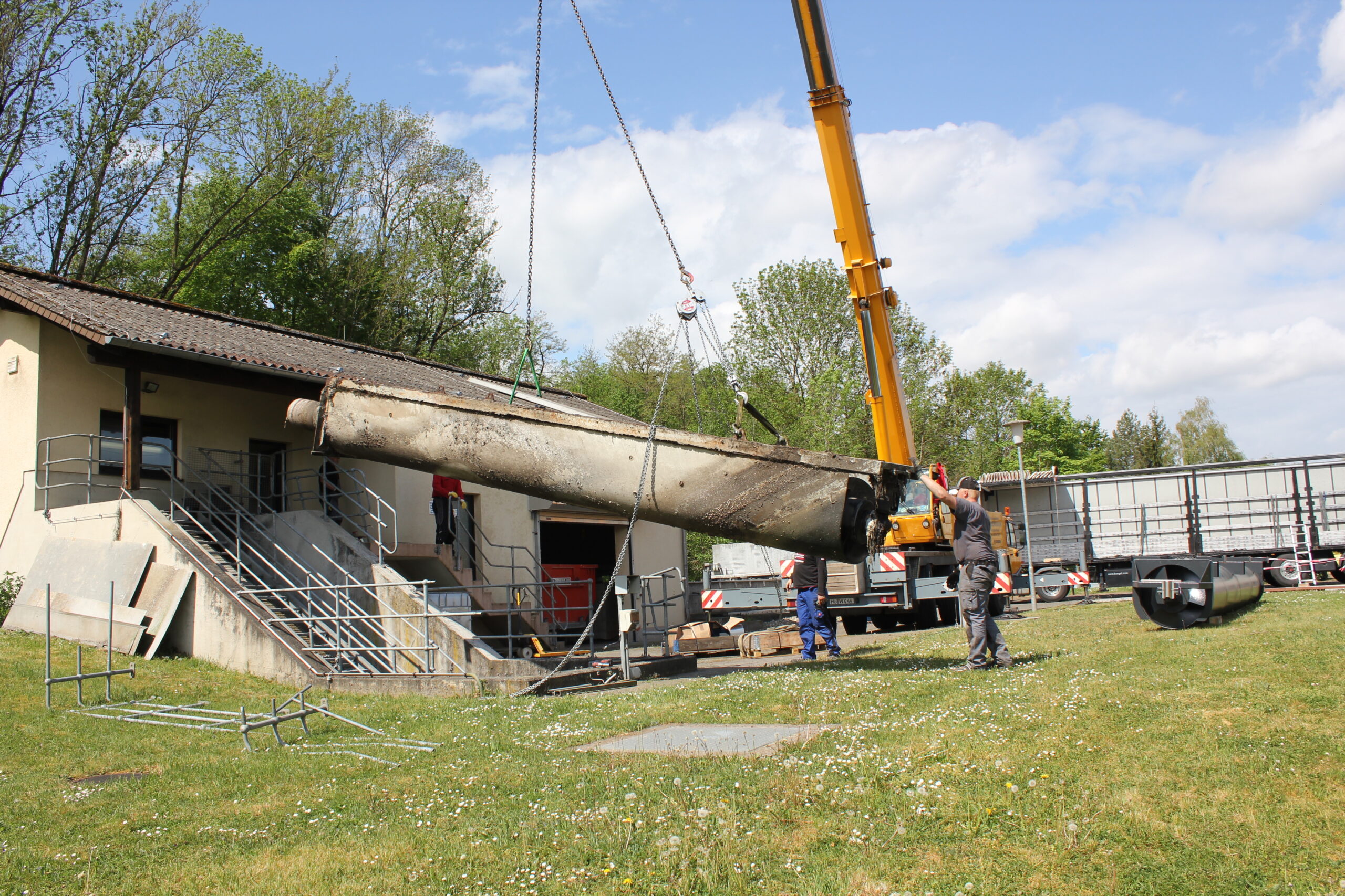 Ausbau der alten Schnecke der Kläranlage Neuenhaßlau